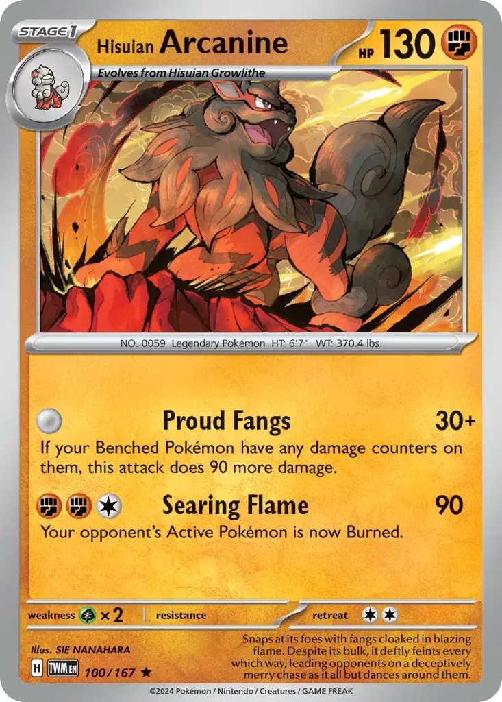 Hisuian Arcanine Twilight Masquerade 100