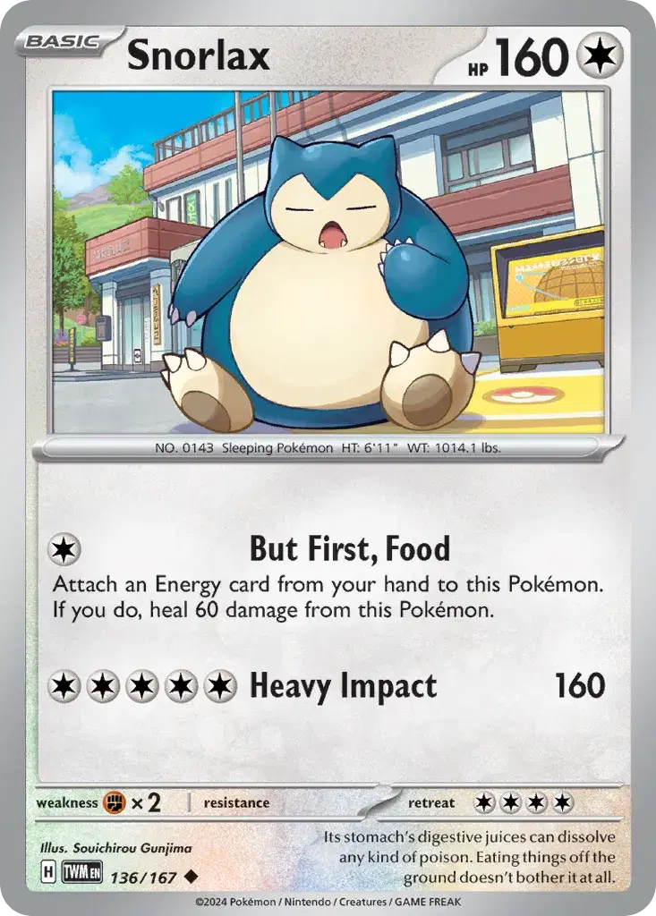 Snorlax Twilight Masquerade 136