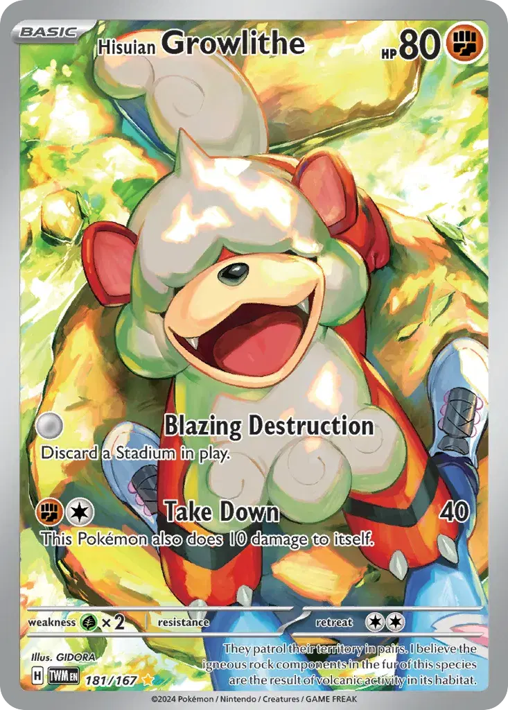 Hisuian Growlithe Twilight Masquerade 181