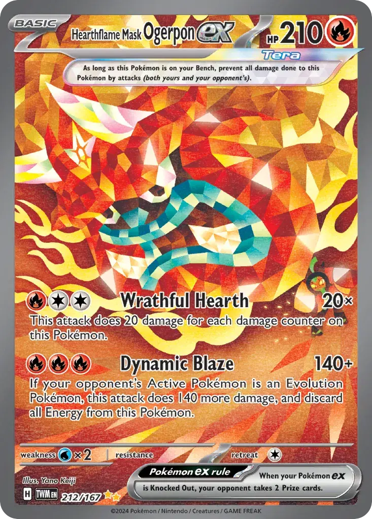 Hearthflame Mask Ogerpon ex Twilight Masquerade 212