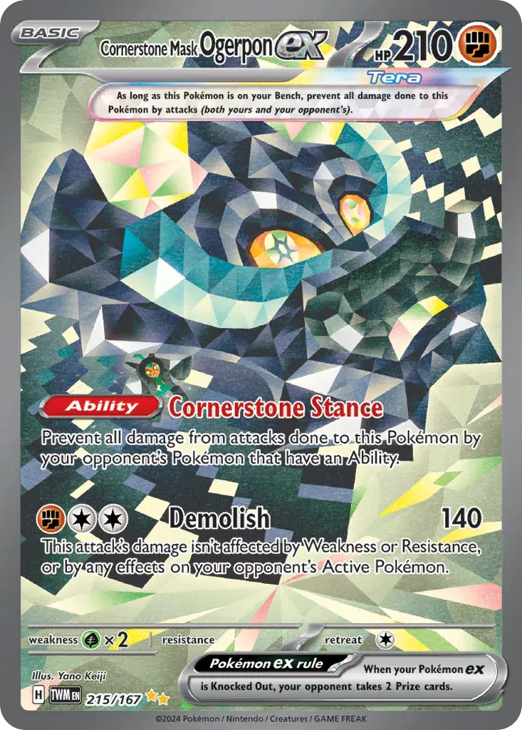 Cornerstone Mask Ogerpon ex Twilight Masquerade 215