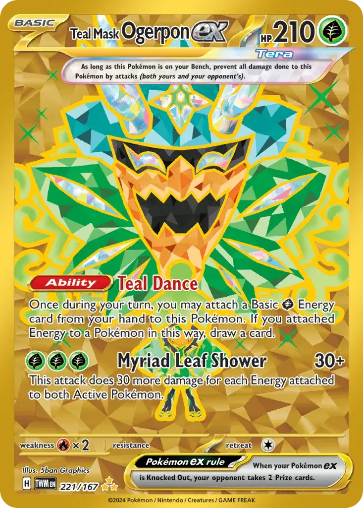 Teal Mask Ogerpon ex Twilight Masquerade 221