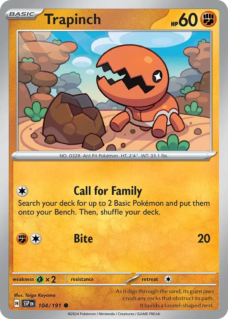 Trapinch Surging Sparks 104