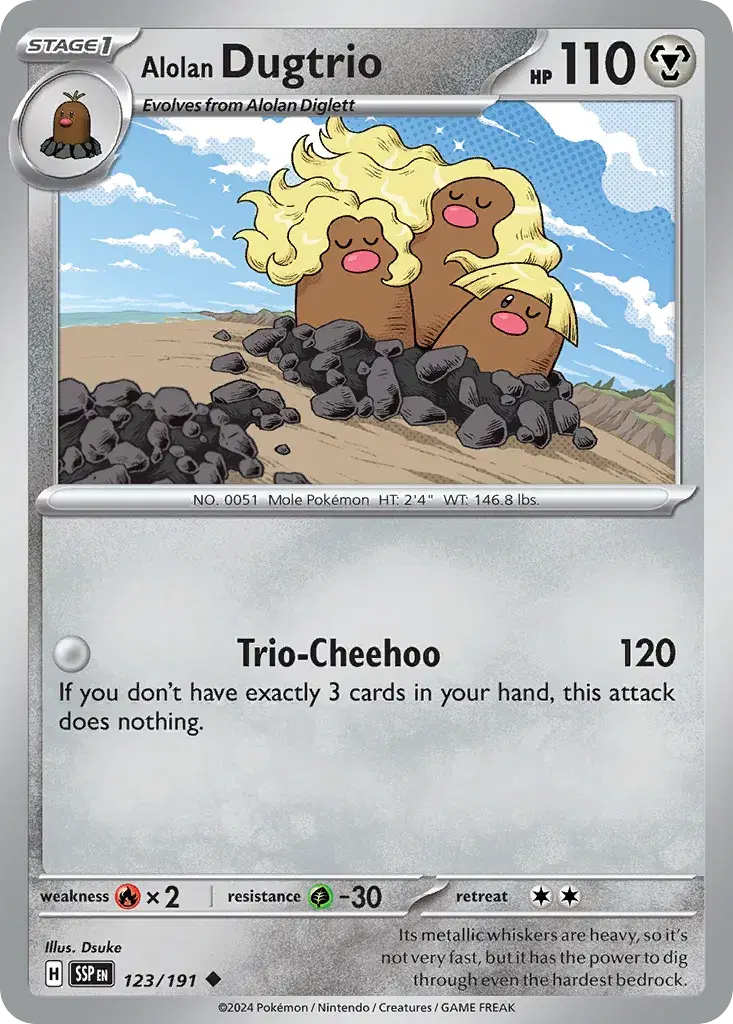 Alolan Dugtrio Surging Sparks 123