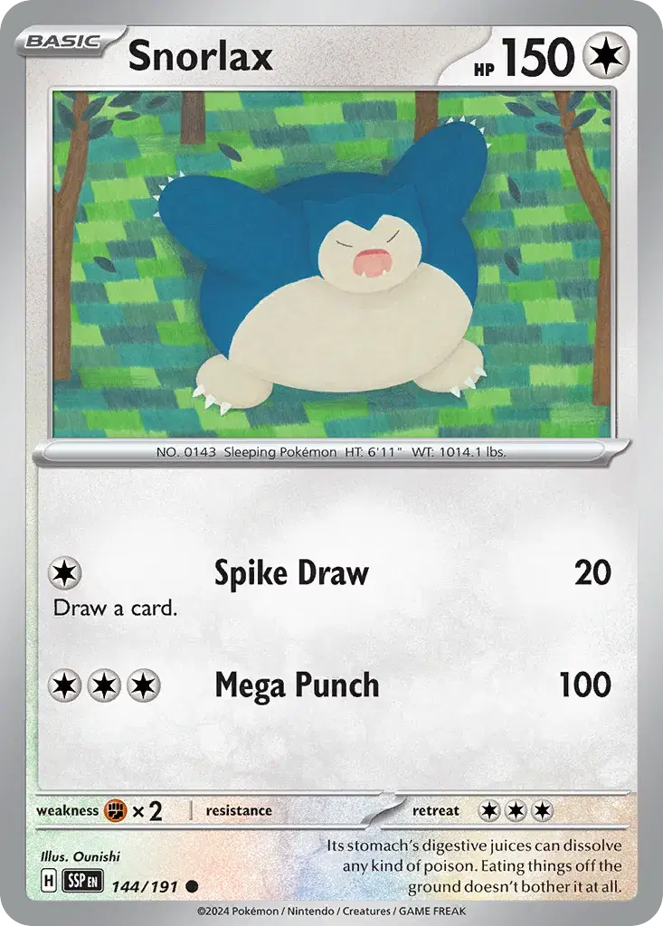 Snorlax Surging Sparks 144