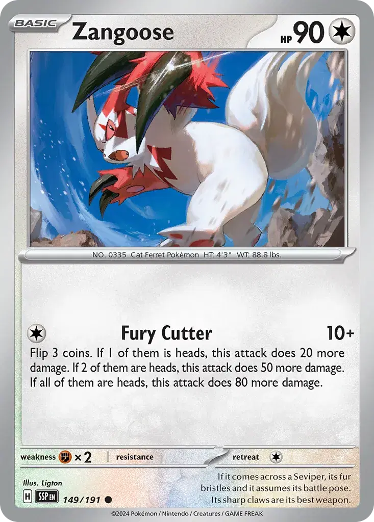 Zangoose Surging Sparks 149