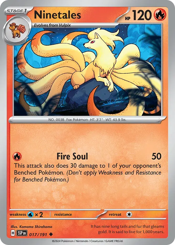 Ninetales Surging Sparks 17