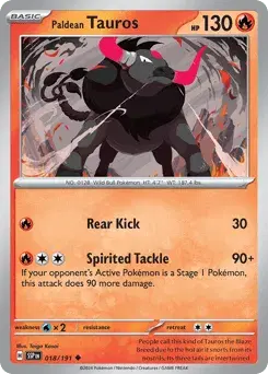 Paldean Tauros Surging Sparks