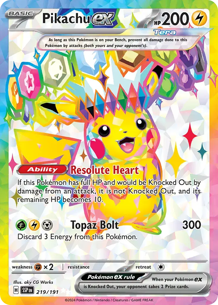 Pikachu ex Surging Sparks 219