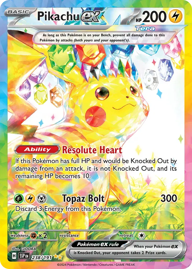 Pikachu ex Surging Sparks 238