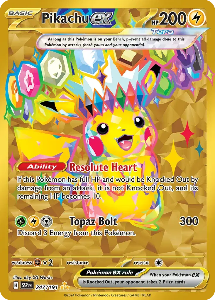 Pikachu ex Surging Sparks 247