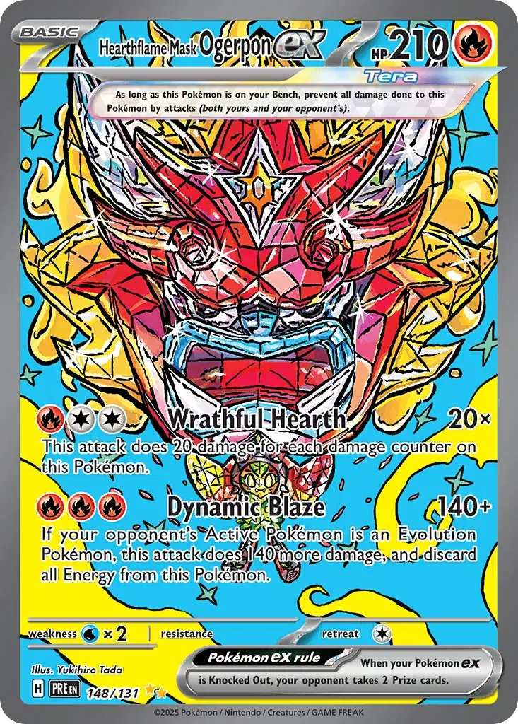 Hearthflame Mask Ogerpon ex Prismatic Evolutions 148