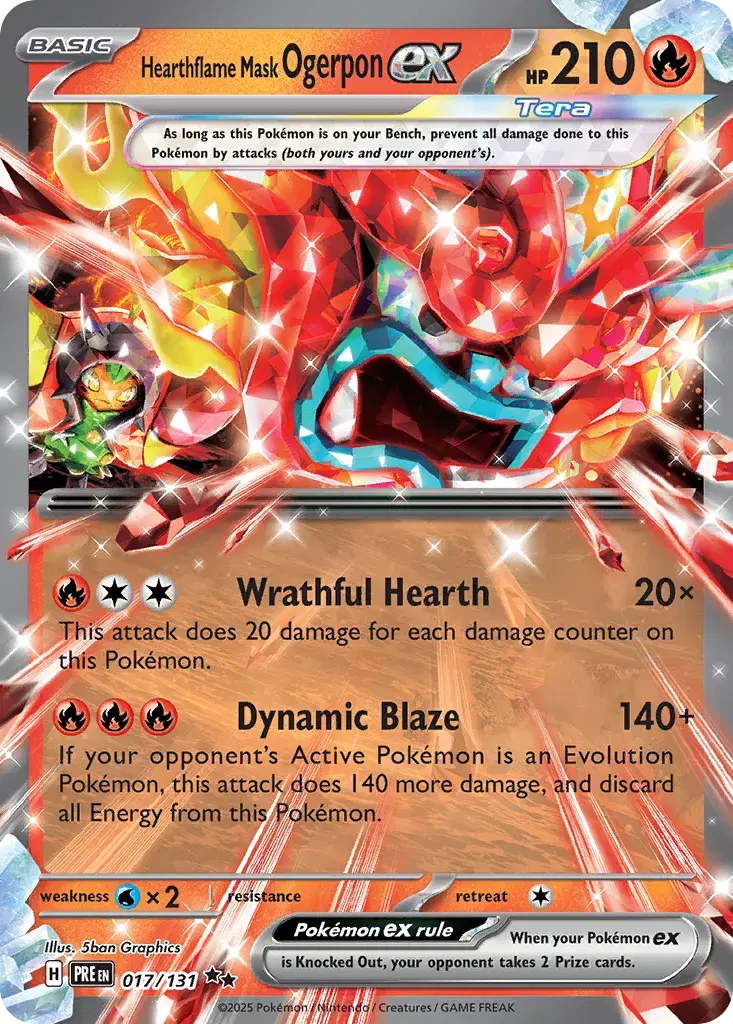 Hearthflame Mask Ogerpon ex Prismatic Evolutions 17