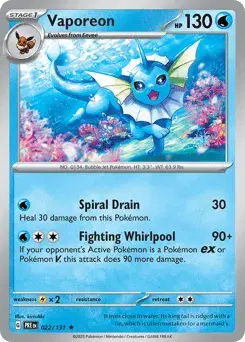 Vaporeon Prismatic Evolutions
