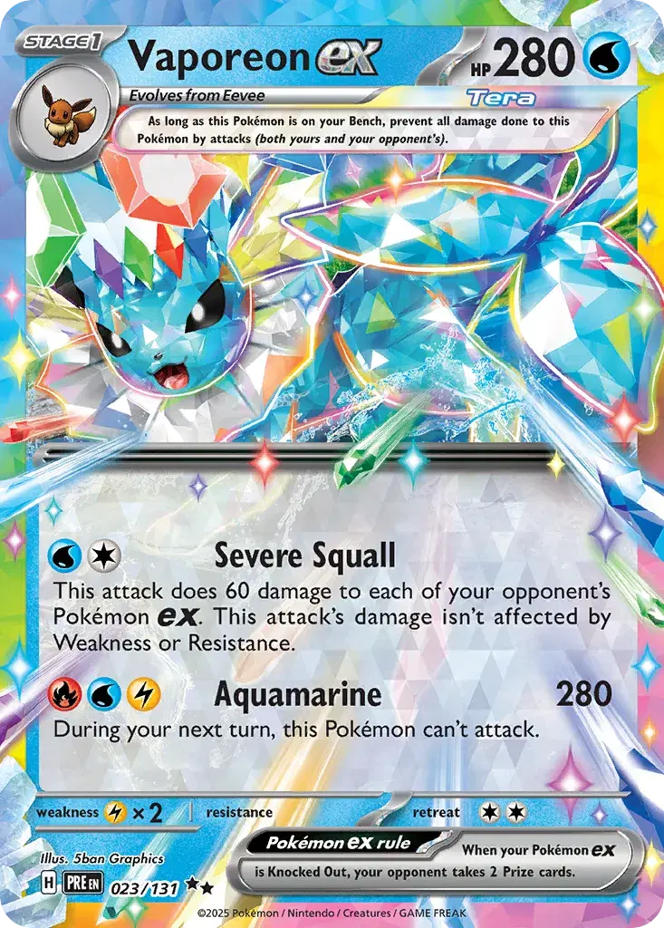 Vaporeon ex Prismatic Evolutions 23