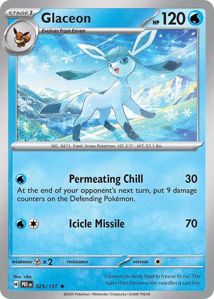 Glaceon Prismatic Evolutions 25