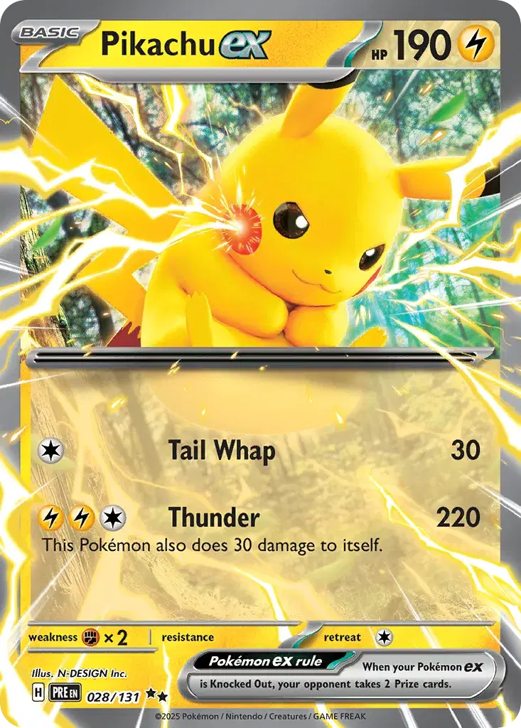 Pikachu ex Prismatic Evolutions 28