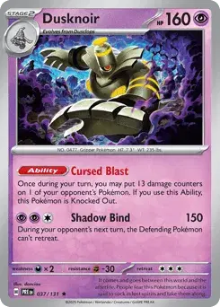 Dusknoir Prismatic Evolutions