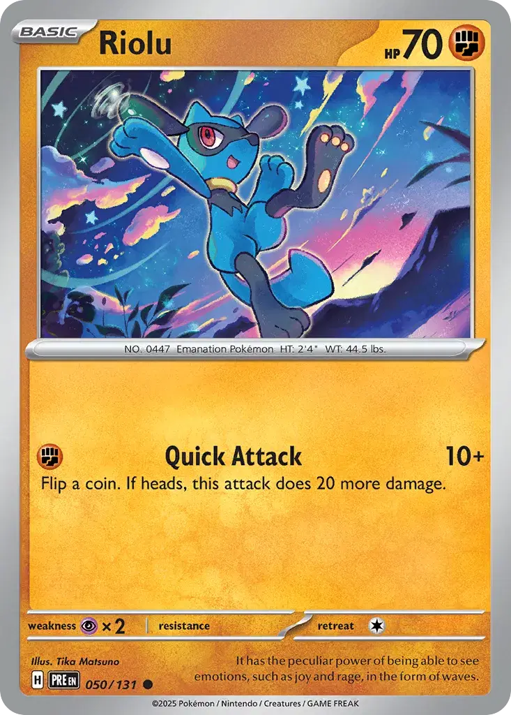 Riolu Prismatic Evolutions 50