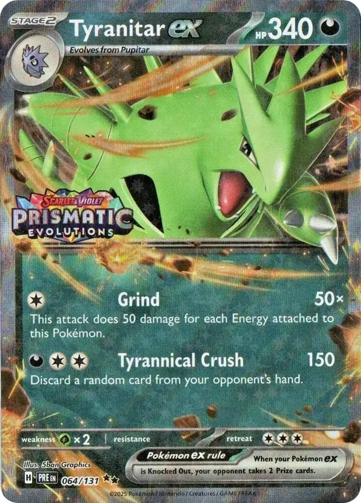Tyranitar ex Prismatic Evolutions 64
