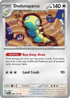 Dudunsparce Prismatic Evolutions