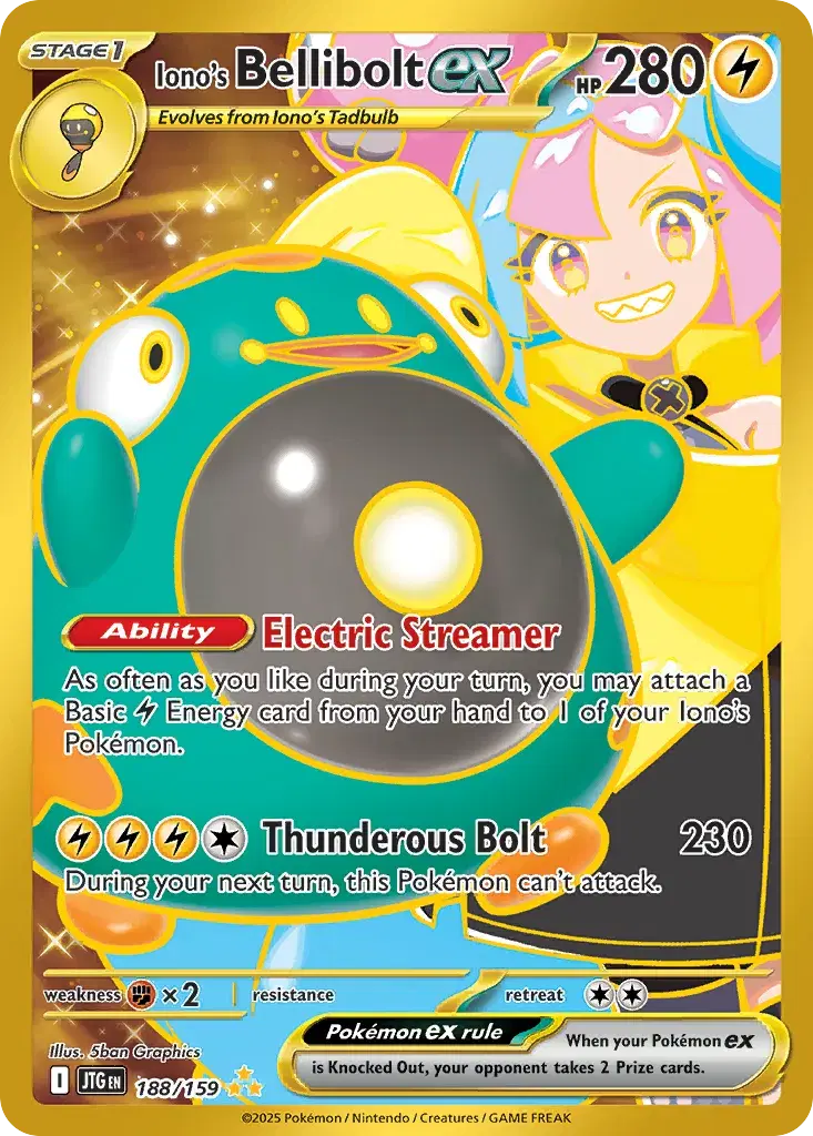 Iono's Bellibolt ex Journey Together 188