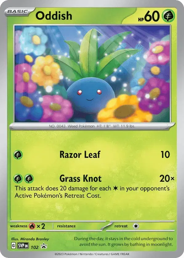Oddish Scarlet & Violet Black Star Promos 102