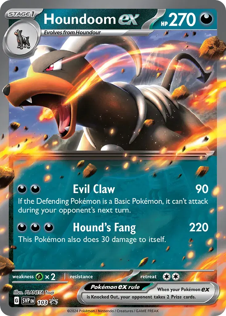 Houndoom ex Scarlet & Violet Black Star Promos 103