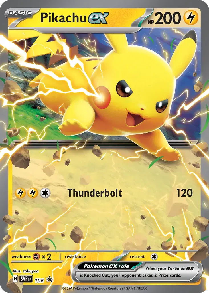 Pikachu ex Scarlet & Violet Black Star Promos 106