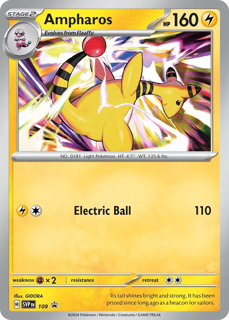 Ampharos Scarlet & Violet Black Star Promos 109