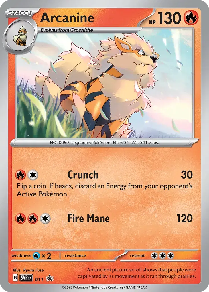 Arcanine Scarlet & Violet Black Star Promos 11