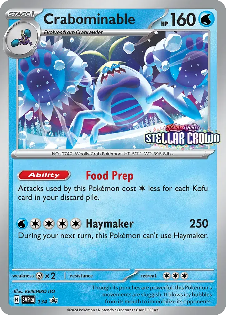 Crabominable Scarlet & Violet Black Star Promos 134