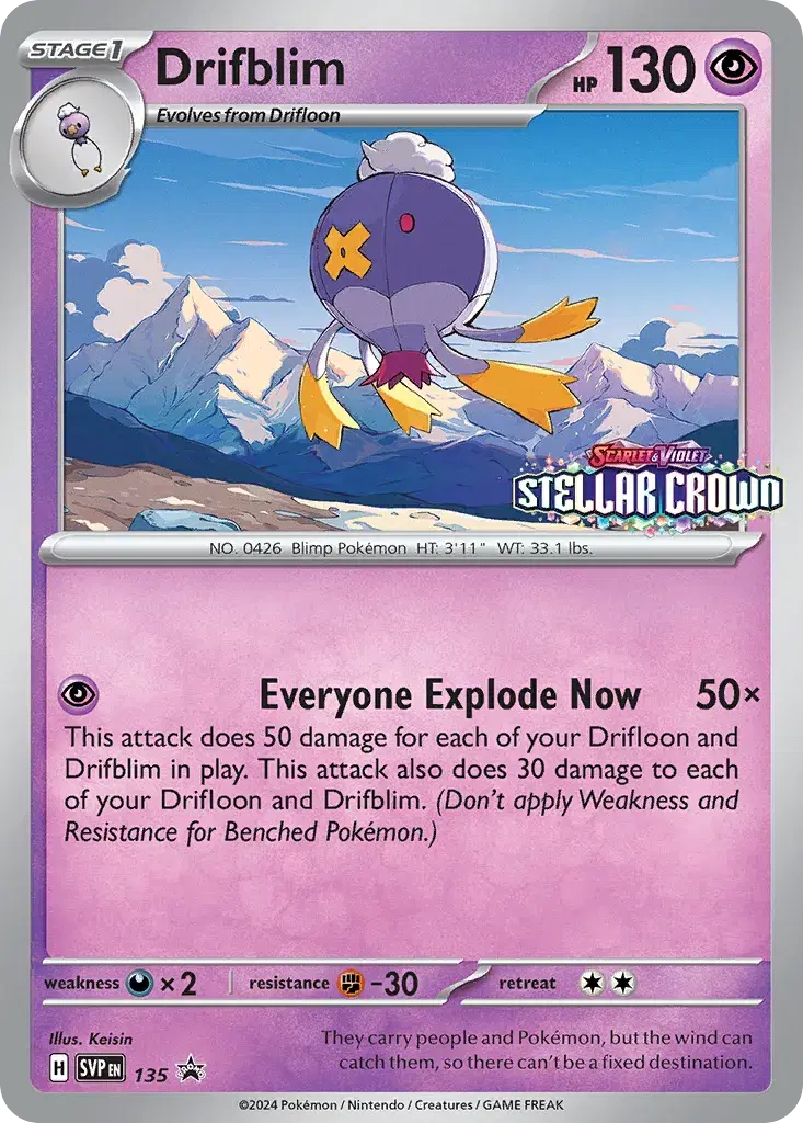 Drifblim Scarlet & Violet Black Star Promos 135