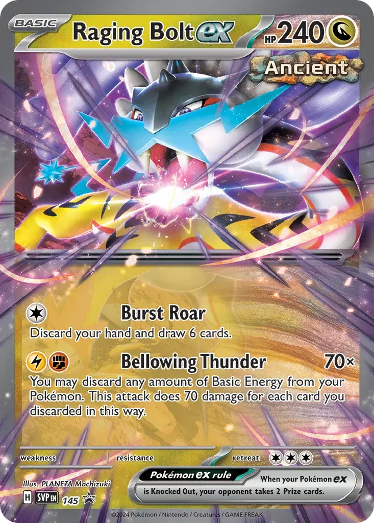 Raging Bolt ex Scarlet & Violet Black Star Promos 145