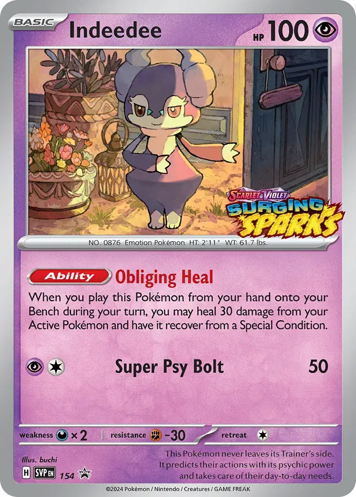 Indeedee Scarlet & Violet Black Star Promos 154