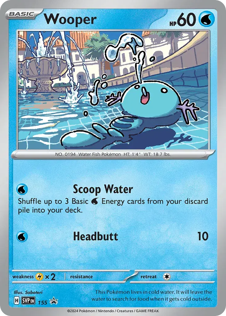 Wooper Scarlet & Violet Black Star Promos 155