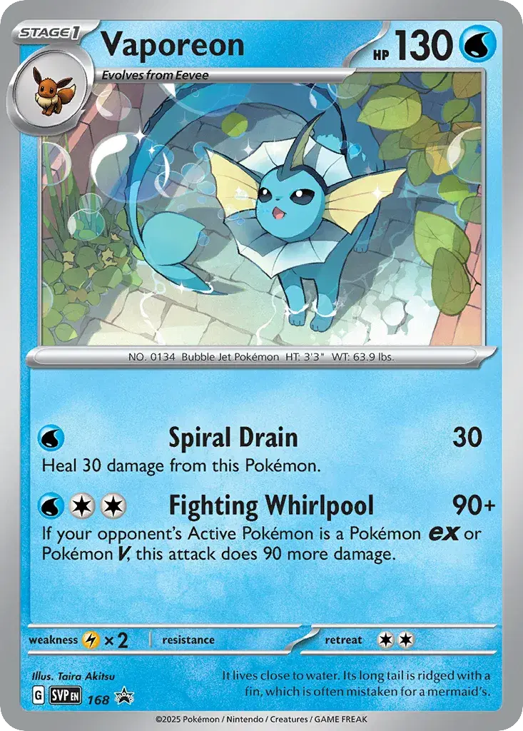 Vaporeon Scarlet & Violet Black Star Promos 168