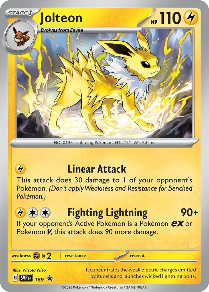 Jolteon Scarlet & Violet Black Star Promos 169