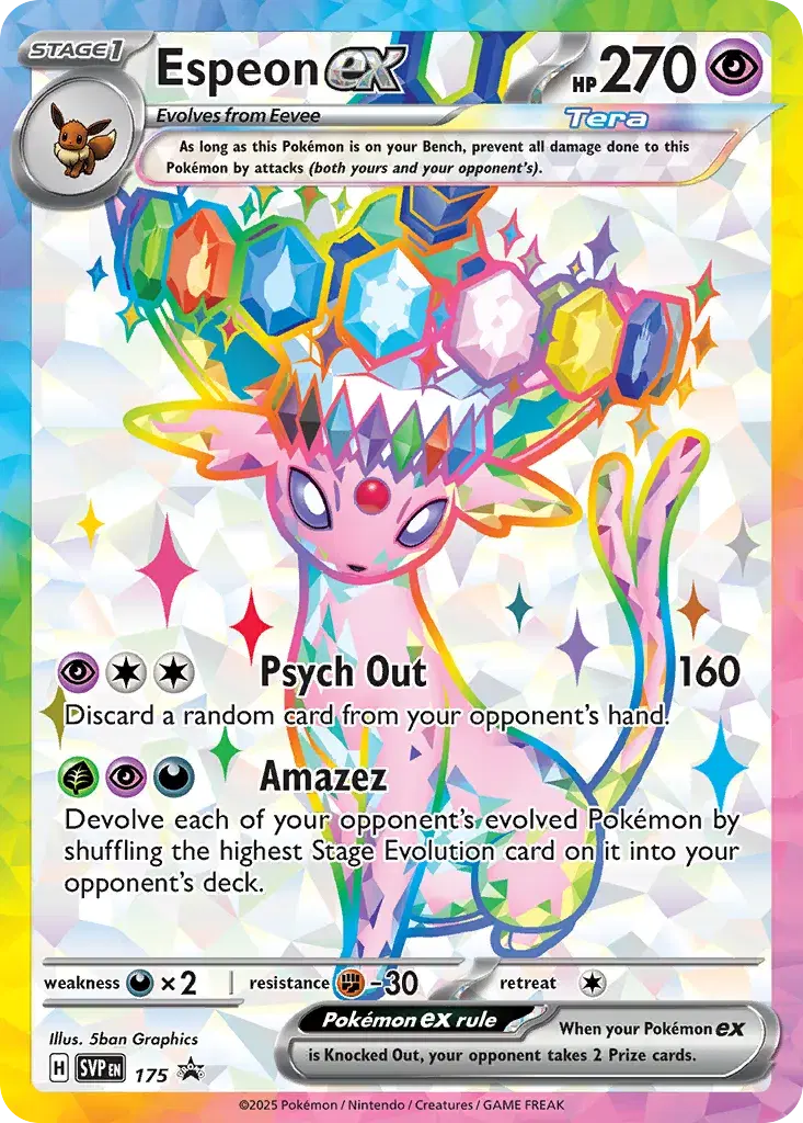 Espeon ex Scarlet & Violet Black Star Promos 175