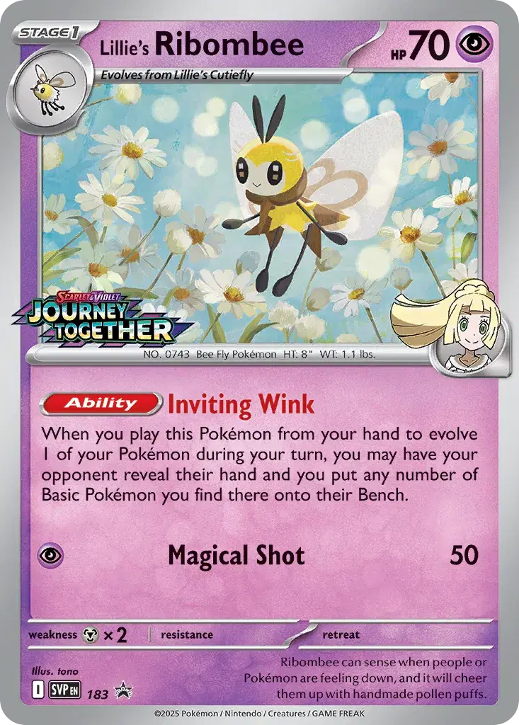 Lillie's Ribombee Scarlet & Violet Black Star Promos 183