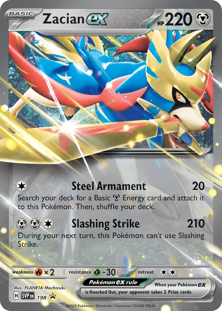 Zacian ex Scarlet & Violet Black Star Promos 198