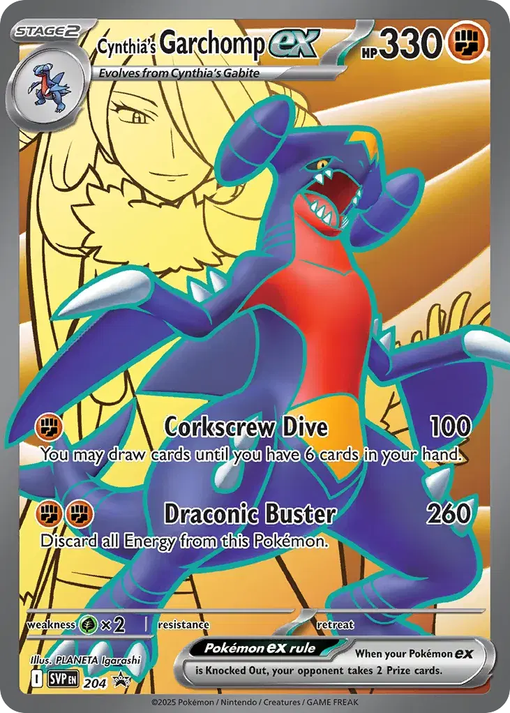 Cynthia’s Garchomp ex Scarlet & Violet Black Star Promos 204