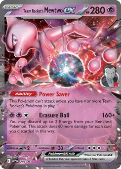Team Rocket’s Mewtwo ex Scarlet & Violet Black Star Promos