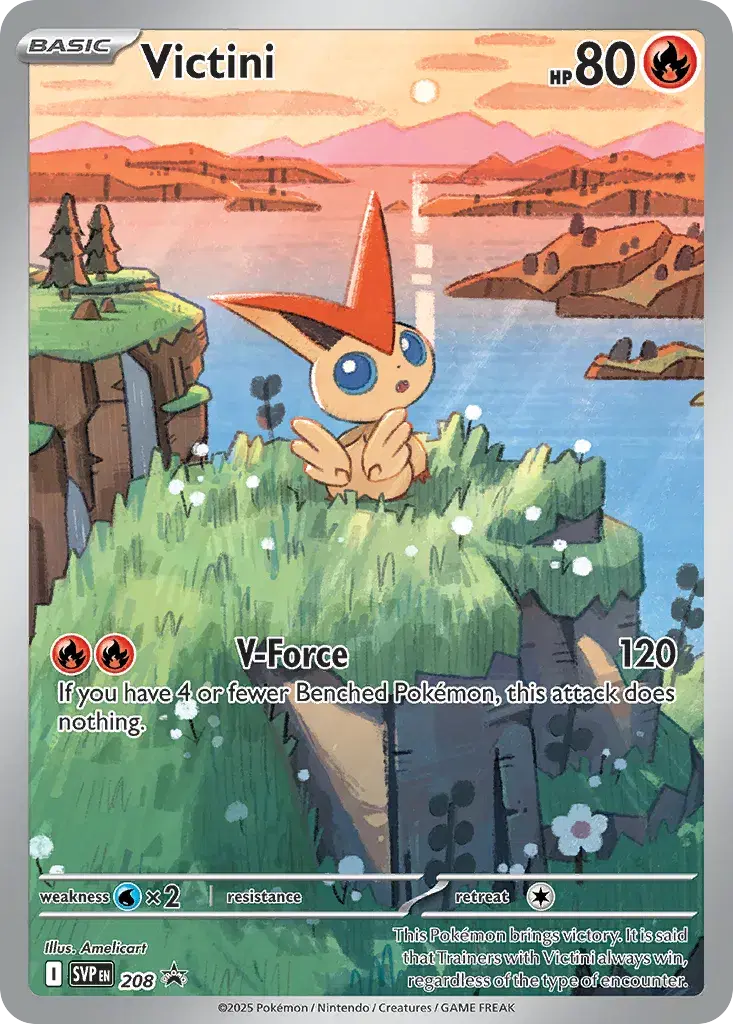 Victini Scarlet & Violet Black Star Promos 208