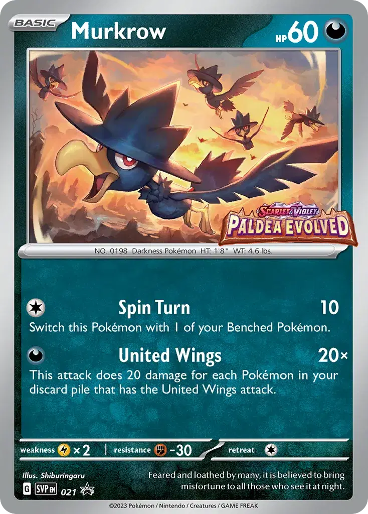 Murkrow Scarlet & Violet Black Star Promos 21