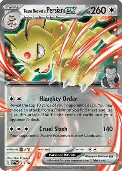 Team Rocket's Persian ex Scarlet & Violet Black Star Promos