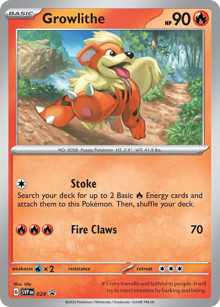 Growlithe Scarlet & Violet Black Star Promos 24