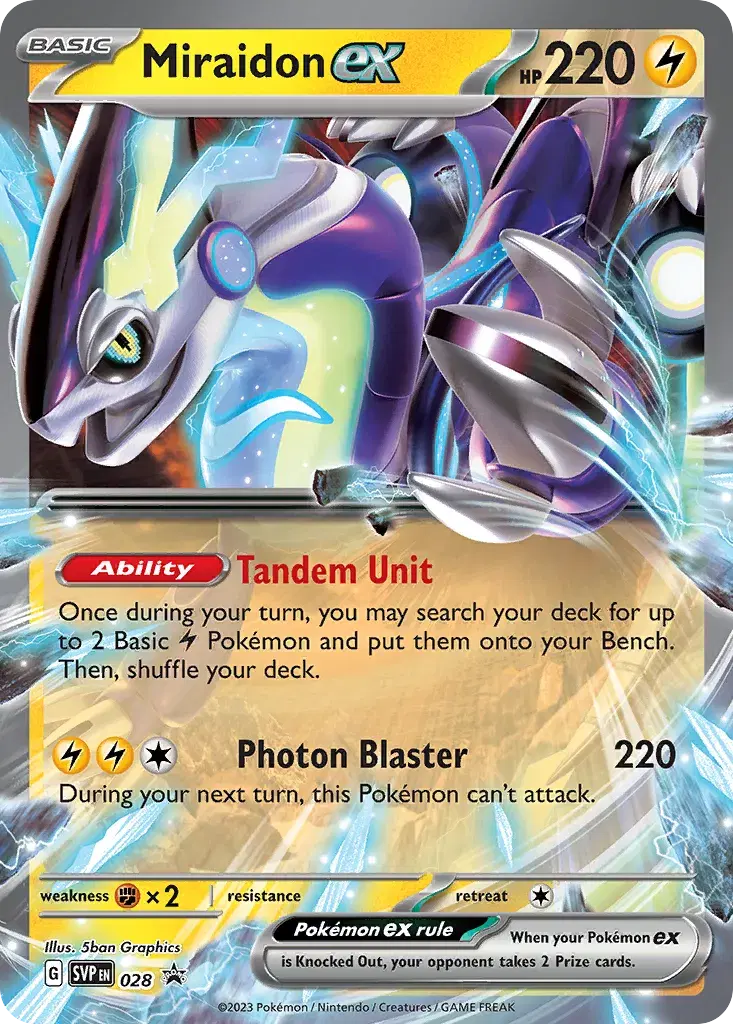 Miraidon ex Scarlet & Violet Black Star Promos 28