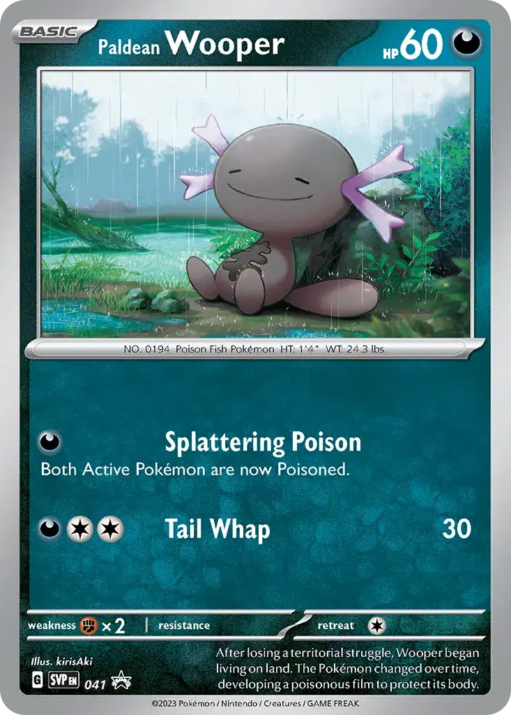 Paldean Wooper Scarlet & Violet Black Star Promos 41