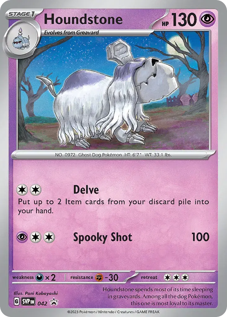 Houndstone Scarlet & Violet Black Star Promos 42